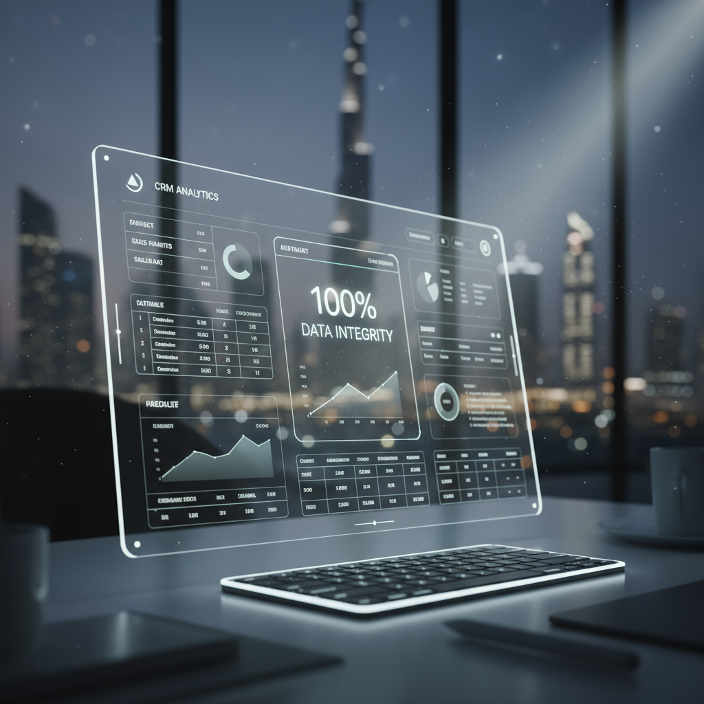 A dashboard showing clean, perfectly formatted sales data in a CRM, a direct result of AI automation.
